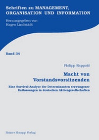 Abbildung von: Macht von Vorstandsvorsitzenden - Edition Rainer Hampp