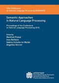 Cover: Semantic Approaches in Natural Language Processing - universaar - Universit&auml;tsverlag des Saarlandes