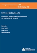 Cover: Sinn und Bedeutung 15 - universaar - Universit&auml;tsverlag des Saarlandes