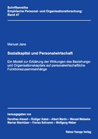 Abbildung von: Sozialkapital und Personalwirtschaft - Edition Rainer Hampp