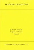 Cover: Gegend mit Spuren - Akademie der K&uuml;nste, Berlin