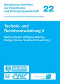 Cover: Technik- und Rechtsentwicklung V - Centaurus Verlag & Media