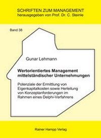 Abbildung von: Wertorientiertes Management mittelständischer Unternehmungen - Edition Rainer Hampp
