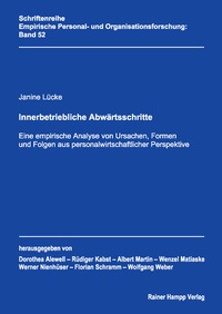 Abbildung von: Innerbetriebliche Abwärtsschritte - Edition Rainer Hampp