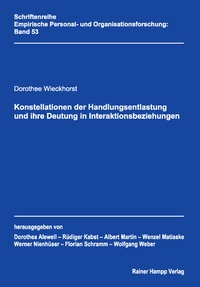 Abbildung von: Konstellationen der Handlungsentlastung und ihre Deutung in Interaktionsbeziehungen - Edition Rainer Hampp