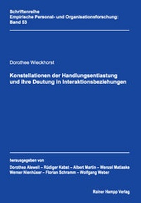 Abbildung von: Konstellationen der Handlungsentlastung und ihre Deutung in Interaktionsbeziehungen - Edition Rainer Hampp