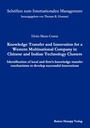 Cover: Knowledge Transfer and Innovation for a Western Multinational Company in Chinese and Indian Technology Clusters - Edition Rainer Hampp