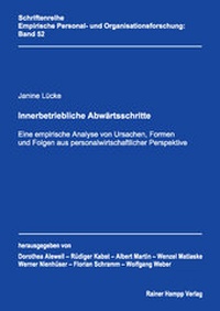Abbildung von: Innerbetriebliche Abwärtsschritte - Edition Rainer Hampp