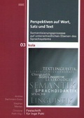 Cover: Perspektiven auf Wort, Satz und Text - WVT Wissenschaftlicher Verlag Trier