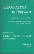Cover: Germanistik in Ireland / Schiller - On the Treshold of Modernity - Hartung-Gorre