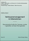 Cover: Vertrauensmanagement in Unternehmen - Edition Rainer Hampp