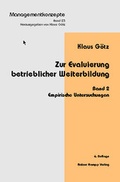 Cover: Zur Evaluierung beruflicher Weiterbildung - Edition Rainer Hampp