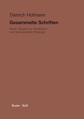 Cover: Gesammelte Schriften. Band I. Studien zur Nordischen und Germanischen Philologie - Buske, H
