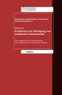 Abbildung von: Ermittlung und Verfolgung von strafbarem Insiderhandel - V&R unipress