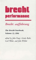 Cover: Brecht: auff&uuml;hrung - edition text + kritik
