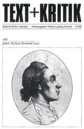 Cover: Jakob Michael Reinhold Lenz - edition text + kritik