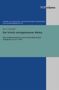 Abbildung von: Der Schutz nachgelassener Werke - V&R unipress
