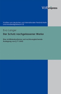 Abbildung von: Der Schutz nachgelassener Werke - V&R unipress