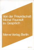 Cover: Von der Freundschaft als Lebensweise - Merve