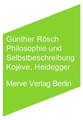 Cover: Philosophie und Selbstbeschreibung - Merve
