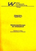Cover: Belastungswirkungen der Umsatzsteuer - Institut f. Angew. Wirtsch.-Forsch.