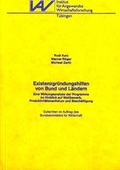 Cover: Existenzgr&uuml;ndungshilfen von Bund und L&auml;ndern - Institut f. Angew. Wirtsch.-Forsch.