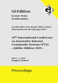Cover: GI Edition Proceedings Band 165 "10th International Conference on Innovative Internet Community Systems (I2CS) - Jubilee Edition 2010 - - K&ouml;llen