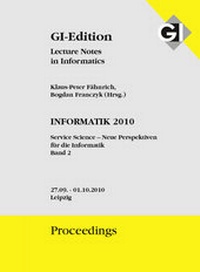 Enlarge image Cover: GI Edition Proceedings Band 176, Informatik 2010 Bd. 2 - Köllen