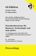 Cover: GI Edition Proceedings Band 180 BTW 2012 - Datenbanksysteme f&uuml;r Business, Technologie und Web - K&ouml;llen