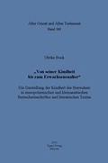 Cover: "Von seiner Kindheit bis zum Erwachsenenalter" - Ugarit