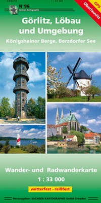 Abbildung von: Görlitz, Löbau und Umgebung - Königshainer Berge, Berzdorfer See - SACHSEN KARTOGRAPHIE