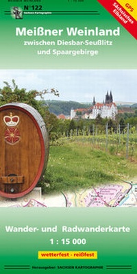 Abbildung von: Meißner Weinland zwischen Diesbar-Seußlitz und Spaargebirge - SACHSEN KARTOGRAPHIE