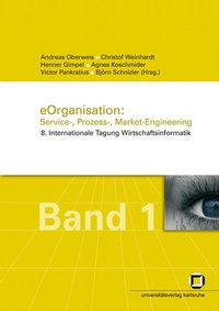 Enlarge image Cover: eOrganisation: Service, Prozess-, Market-Engineering. - KIT Scientific Publishing