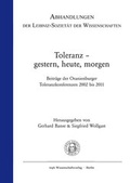 Cover: Toleranz - gestern, heute, morgen - trafo Wissenschaftsverlag