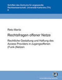 Enlarge image Cover: Rechtsfragen offener Netze - KIT Scientific Publishing