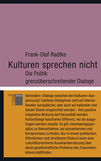Bild vergrößern Bild: Kulturen sprechen nicht - Hamburger Edition