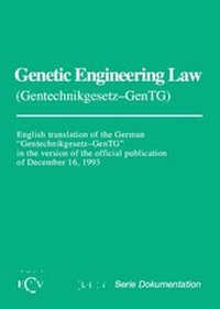 Abbildung von: Genetic Engineering Law - ECV Editio Cantor Verlag GmbH