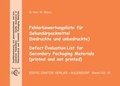 Cover: Fehlerbewertungsliste f&uuml;r Sekund&auml;rpackmittel (bedruckte und unbedruckte) - ECV Editio Cantor