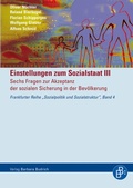 Cover: Einstellungen zum Sozialstaat III - Verlag Barbara Budrich