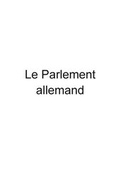 Cover: Le Parlement allemand - Verlag Barbara Budrich