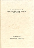 Cover: Das &auml;lteste Urbar des Cistercienserklosters Langheim - Gesellschaft f&uuml;r Fr&auml;nkische Geschichte