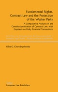 Bild: Fundamental Rights, Contract Law and the Protection of the Weaker Party - Sellier European Law Publishers