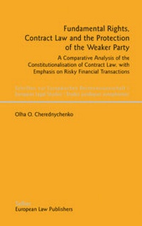 Abbildung von: Fundamental Rights, Contract Law and the Protection of the Weaker Party - Sellier European Law Publishers