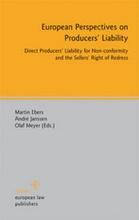 Abbildung von: European Perspectives on Producers' Liability - Sellier European Law Publishers