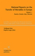 Cover: National Reports on the Transfer of Movables in Europe - Sellier European Law Publishers
