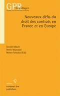 Cover: Nouveaux d&eacute;fis du droit des contrats en France et en Europe - Sellier European Law Publishers