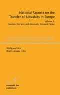 Cover: National Reports on the Transfer of Movables in Europe - Sellier European Law Publishers