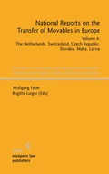 Cover: National Reports on the Transfer of Movables in Europe - Sellier European Law Publishers
