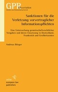 Bild: Sanktionen f&uuml;r die Verletzung vorvertraglicher Informationspflichten - Sellier European Law Publishers
