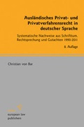 Cover: Ausl&auml;ndisches Privat- und Privatverfahrensrecht in deutscher Sprache - Sellier European Law Publishers